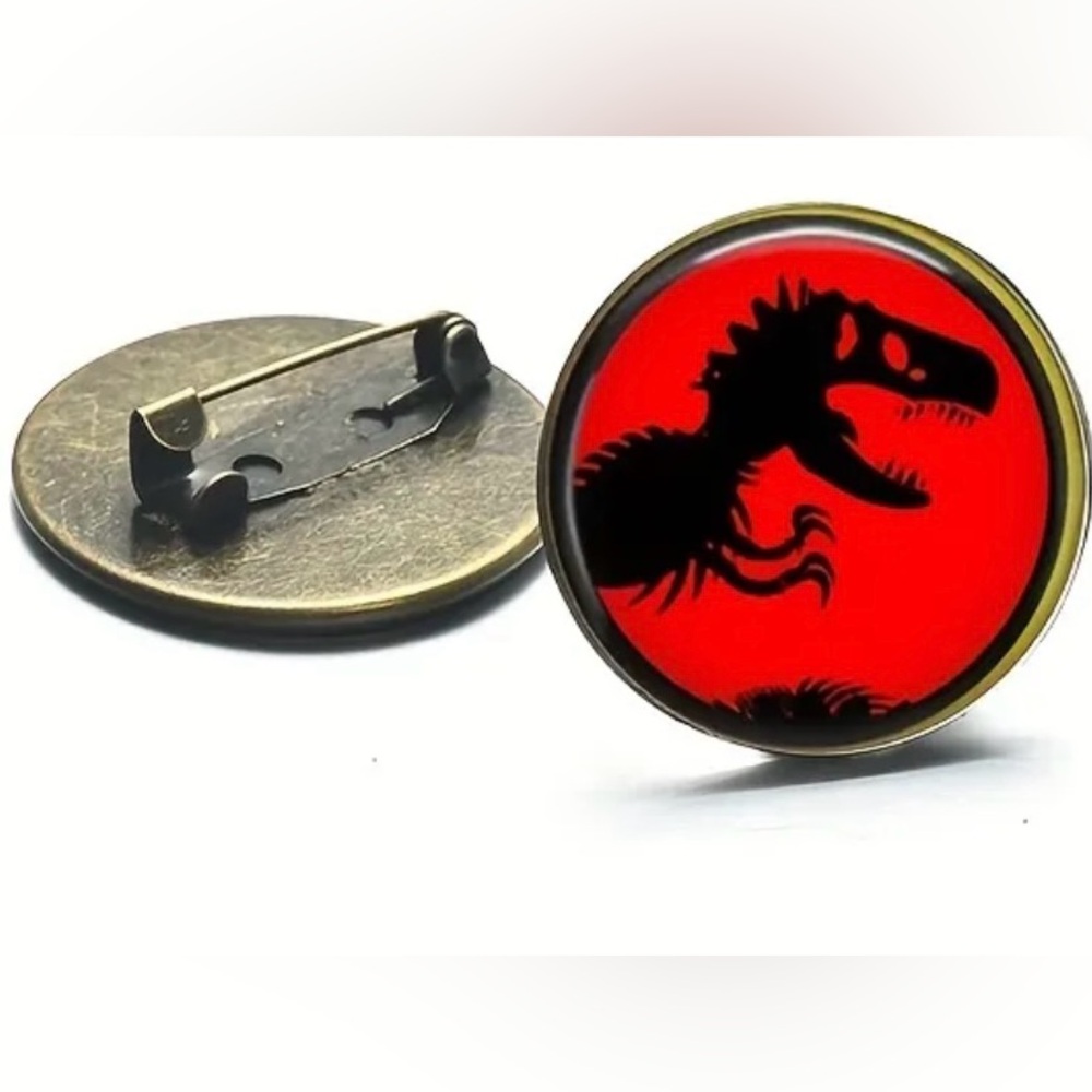 Jurassic park tyrannosaurus enamel pin